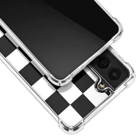 Checkerboard Split Galaxy S21 FE Clear Case